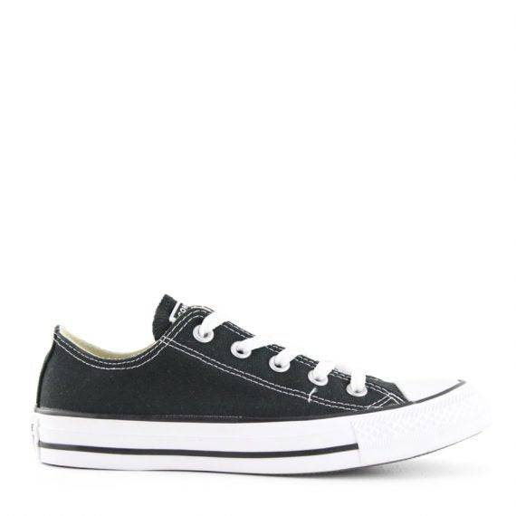 BLACK WHITE LACE UP LOW TOP UNISEX SNEAKER