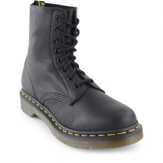 BLACK SOFT LEATHER 8 HOLE LACE UP BOOT