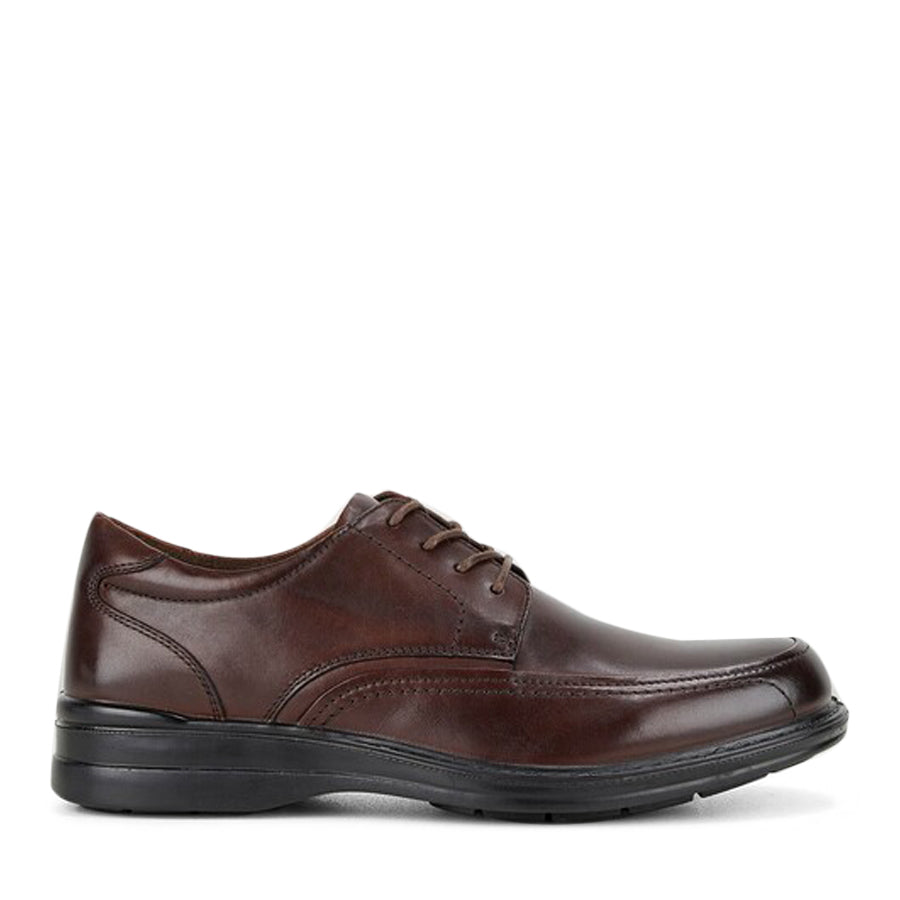 MENS MAHOGANY BROWN LEATHER LACE UP DRESS SHOE