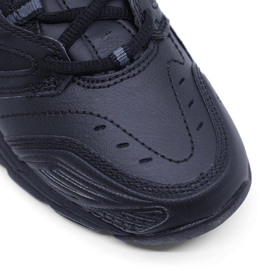 BLACK LEATHER LACE UP SCHOOL SHOE