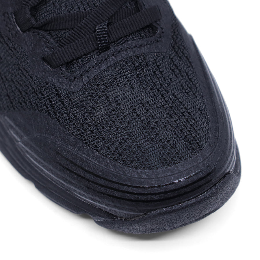 BLACK MESH UPPER LACE UP SCHOOL SHOE