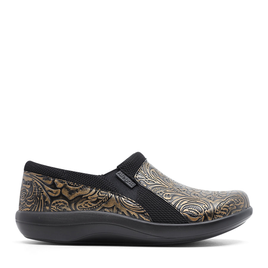 BRONZE PATTERNED SLIP ON SHOE 