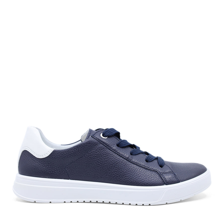 ARA BLUE WHITE LACE UP FLAT SNEAKER