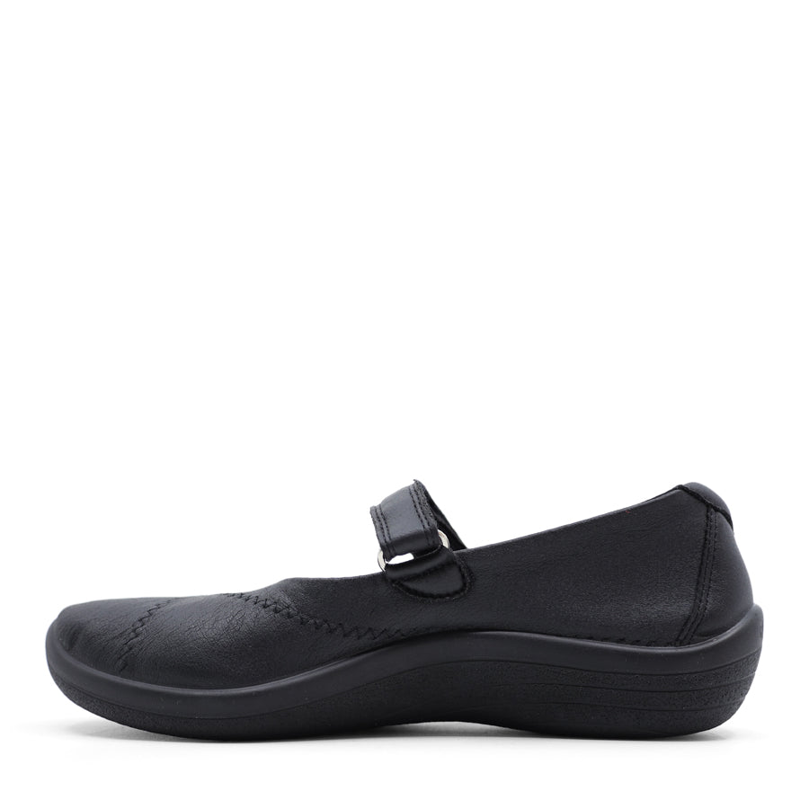 BLACK VELCRO MARY JANE FLAT SNEAKER