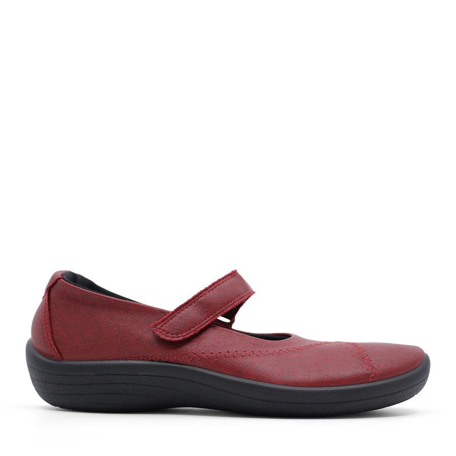 CHERRY RED VELCRO MARY JANE FLAT SNEAKER