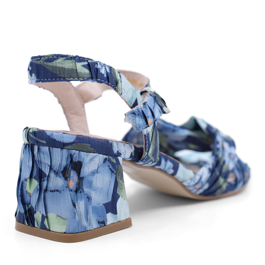 BRESLEY BLOCK HEEL NAVY FLORAL PRINT