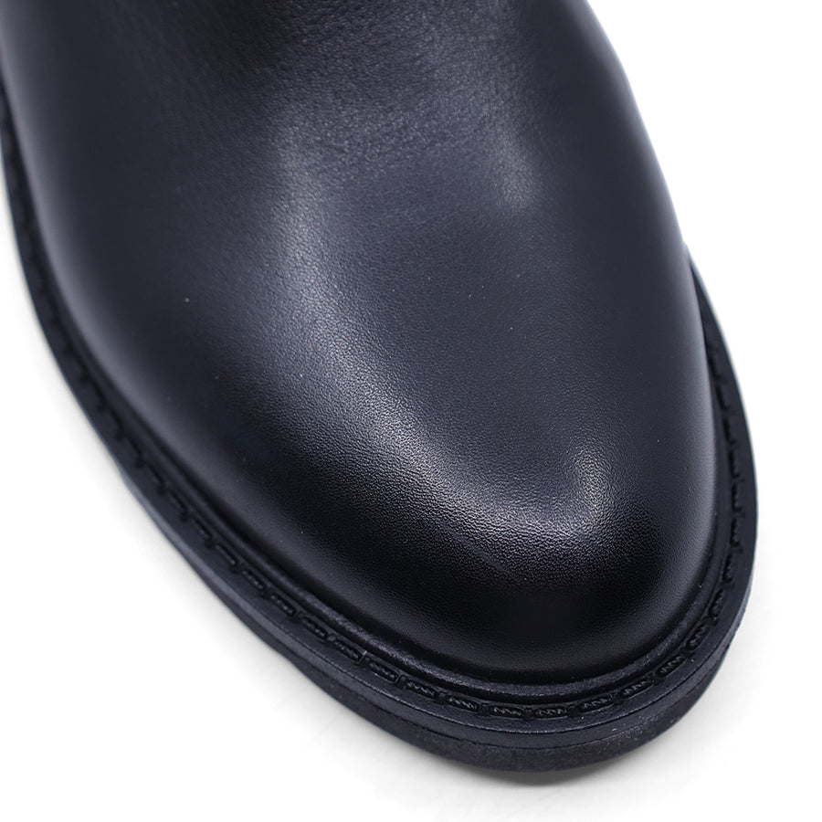 BLACK DUAL ZIP ANKLE BOOT