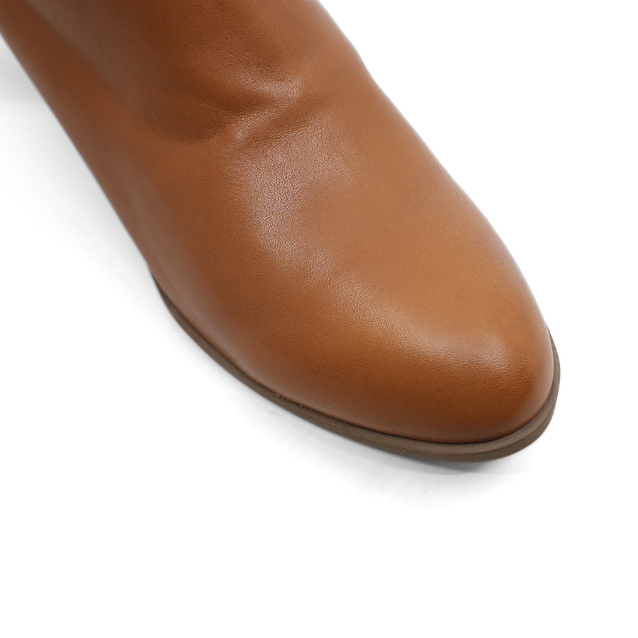 DARK COCONUT TAN SIDE ZIP LONG BOOT