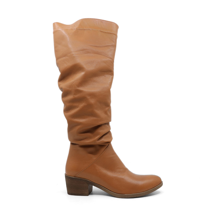 DARK COCONUT TAN SIDE ZIP LONG BOOT