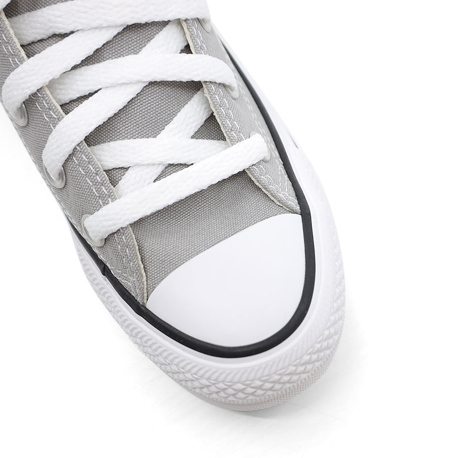 NEUTRAL GREY HIGH TOP LACE UP UNISEX SNEAKER