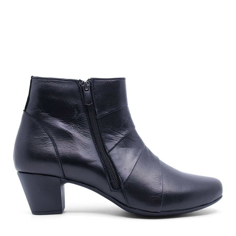 BLACK DRESS HEEL ANKLE BOOT