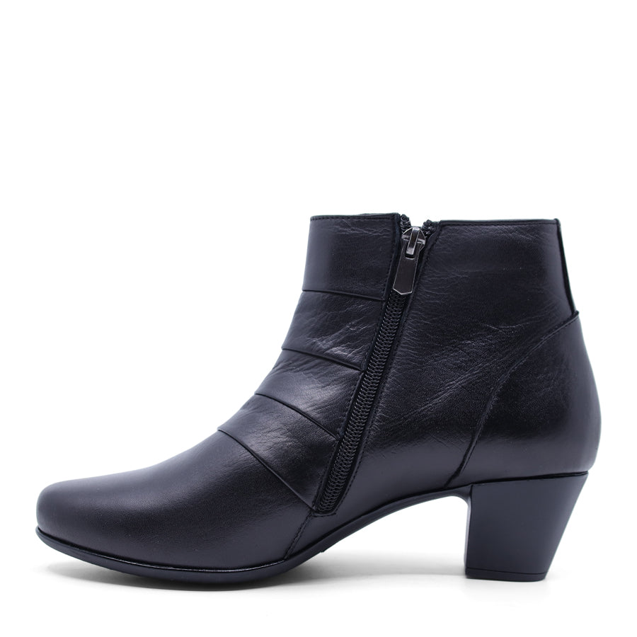 BLACK DRESS HEEL ANKLE BOOT