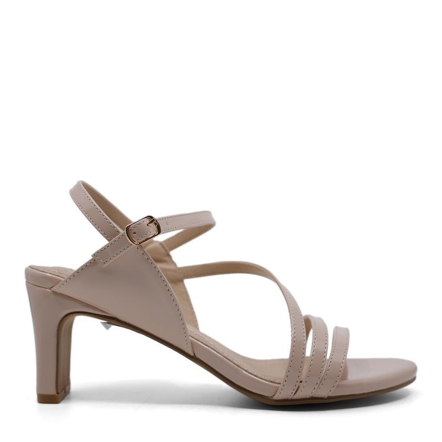 BLACK PATENT STRAPPY HEEL