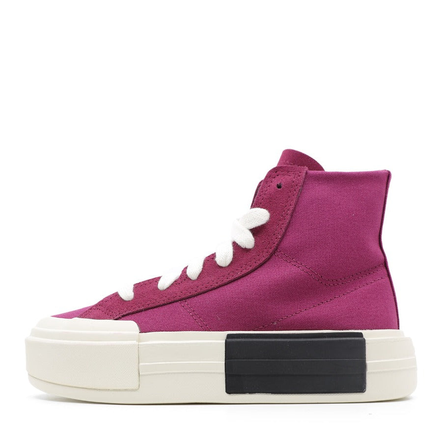 BERRY PURPLE PLATFORM LACE UP HIGH TOP SNEAKER