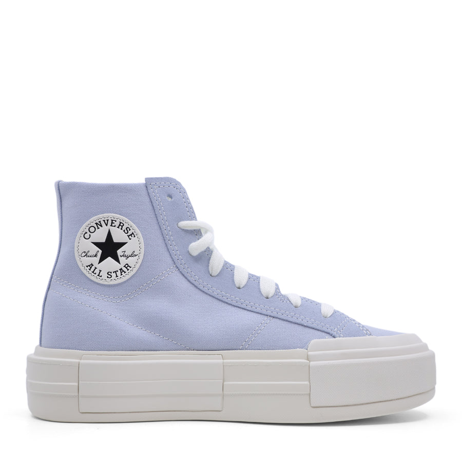 LIGHT BLUE PLATFORM LACE UP HIGH TOP SNEAKER