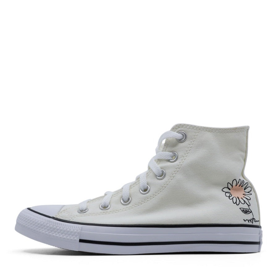 EGRET FLOWER LACE UP HIGH TOP SNEAKER