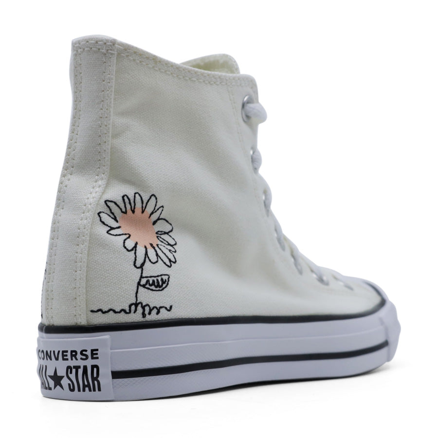 EGRET FLOWER LACE UP HIGH TOP SNEAKER