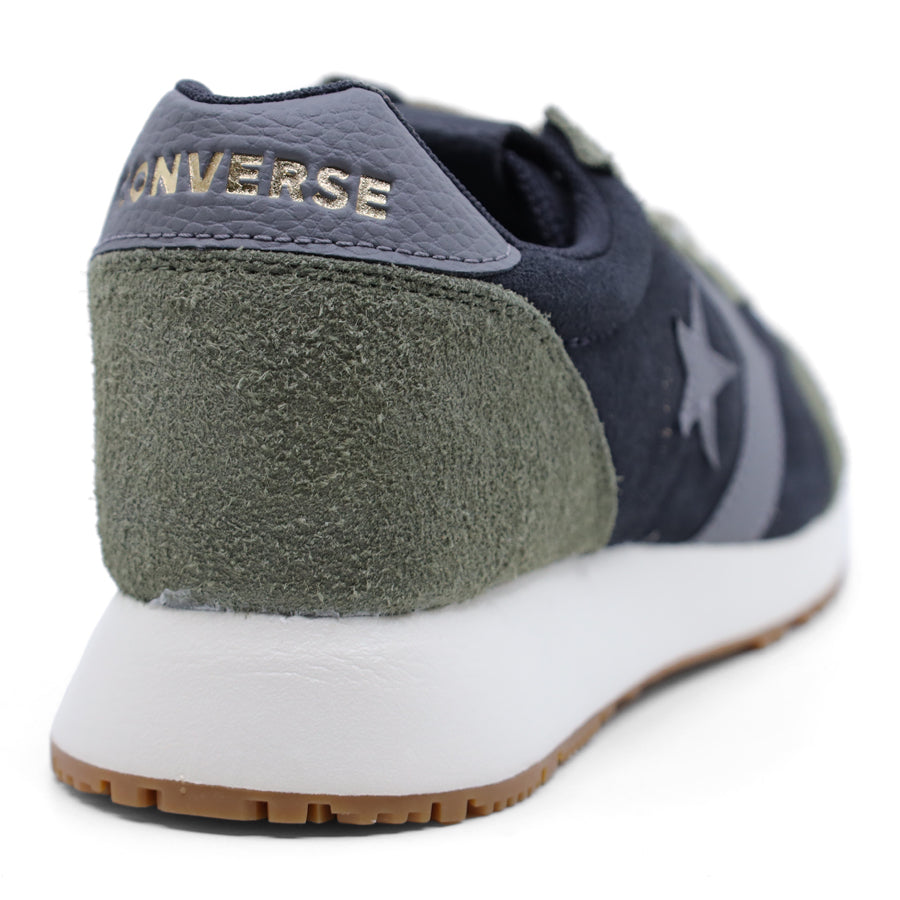 MENS BLACK KHAKI LACE UP SNEAKER