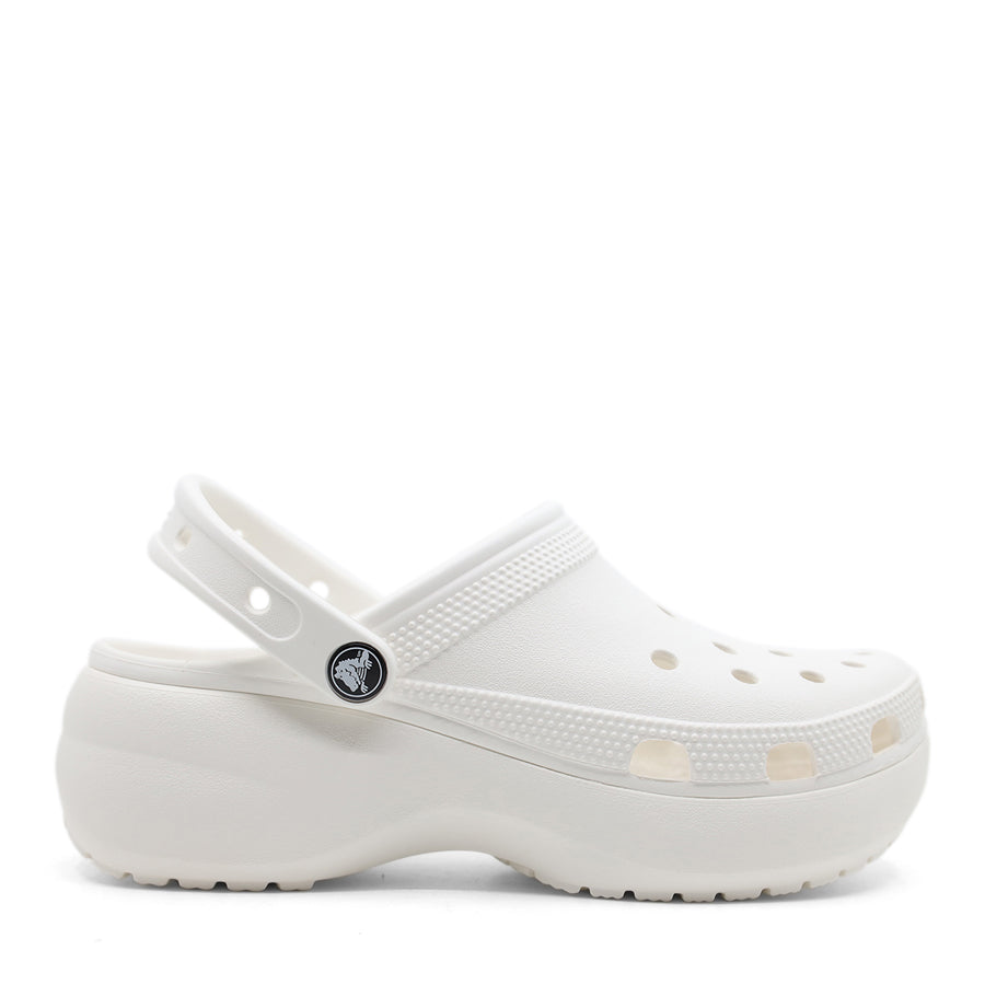 BONE BEIGE PLATFORM CROC CLOG