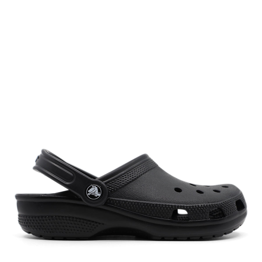 BLACK CLASSIC CROC CLOG ANKLE STRAP