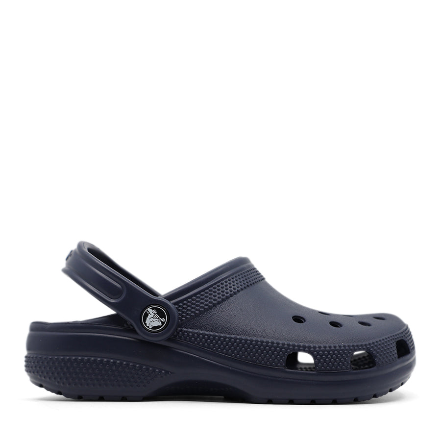 NAVY BLUE CLASSIC CROC CLOG ANKLE STRAP