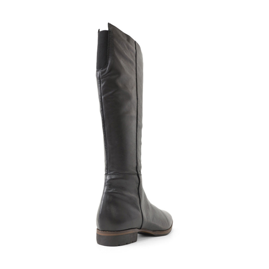 BLACK HIGH BOOT ZIP SIDED