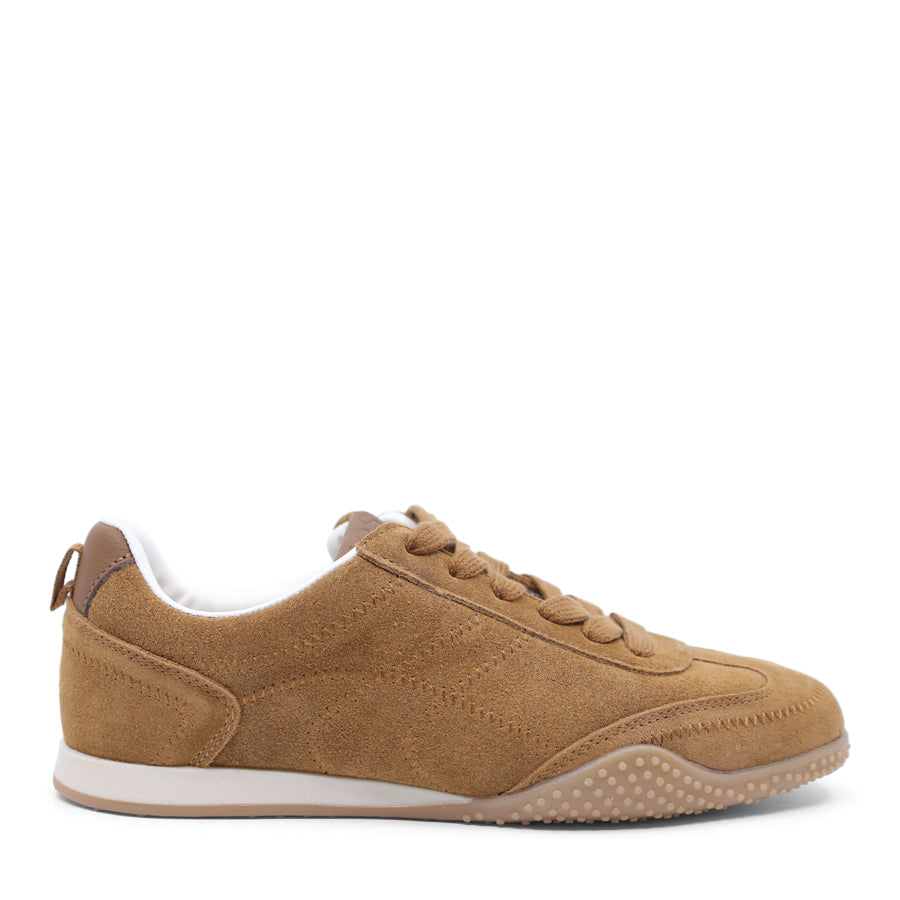 TOBACCO BROWN SUEDE LACE UP SNEAKER