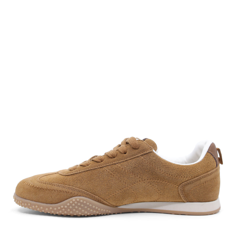 TOBACCO BROWN SUEDE LACE UP SNEAKER