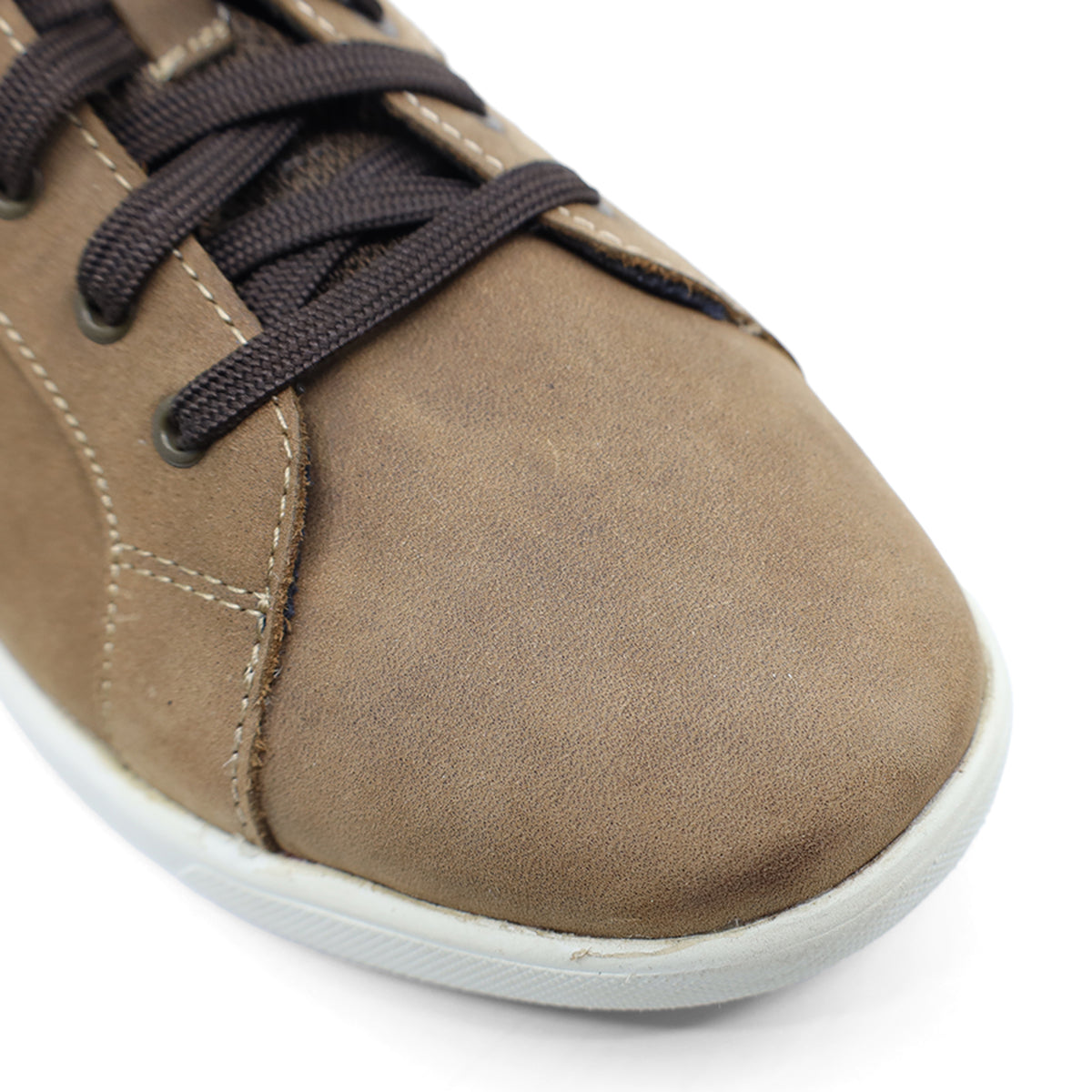 MENS MUSHROOM BROWN DRESS CASUAL LACE UP SNEAKER SHOE