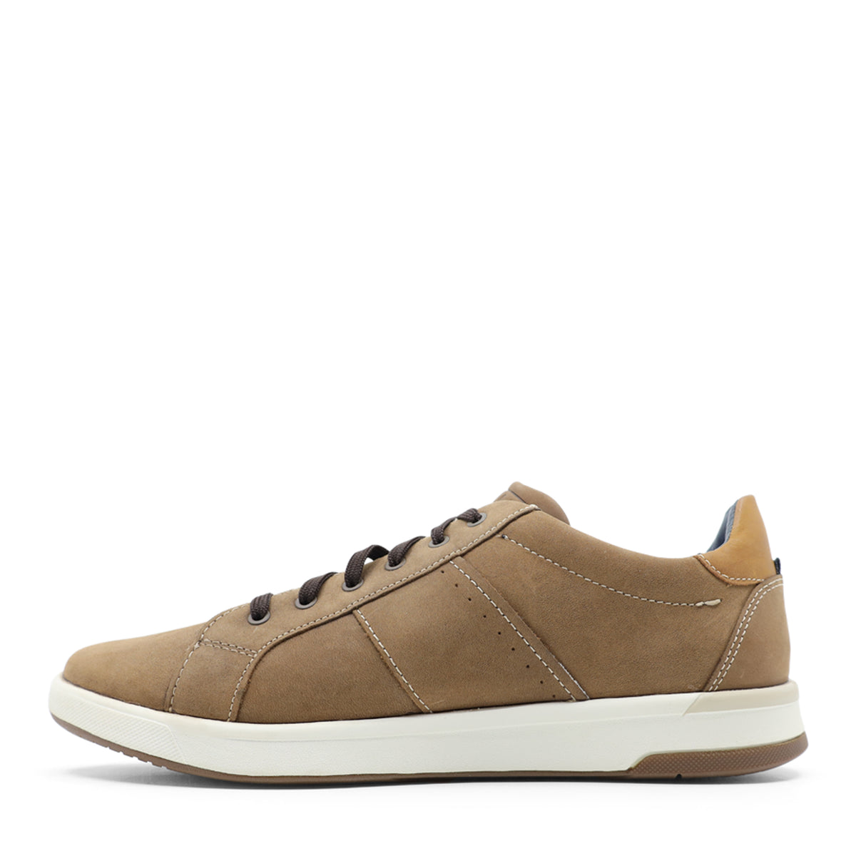 MENS MUSHROOM BROWN DRESS CASUAL LACE UP SNEAKER SHOE