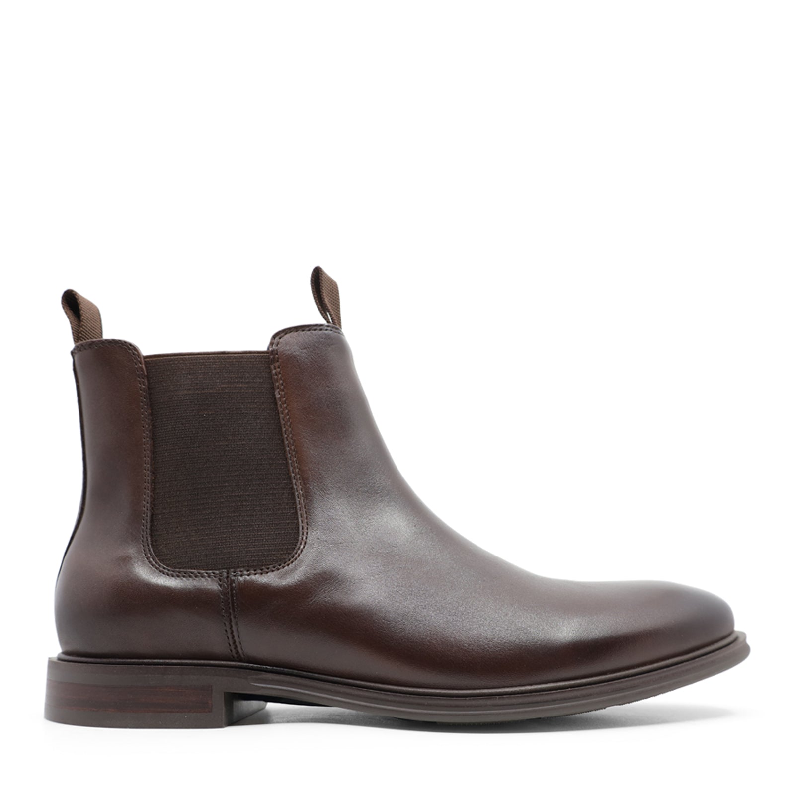 MENS BLACK ELASTIC SIDED PULL ON ANKLE BOOT