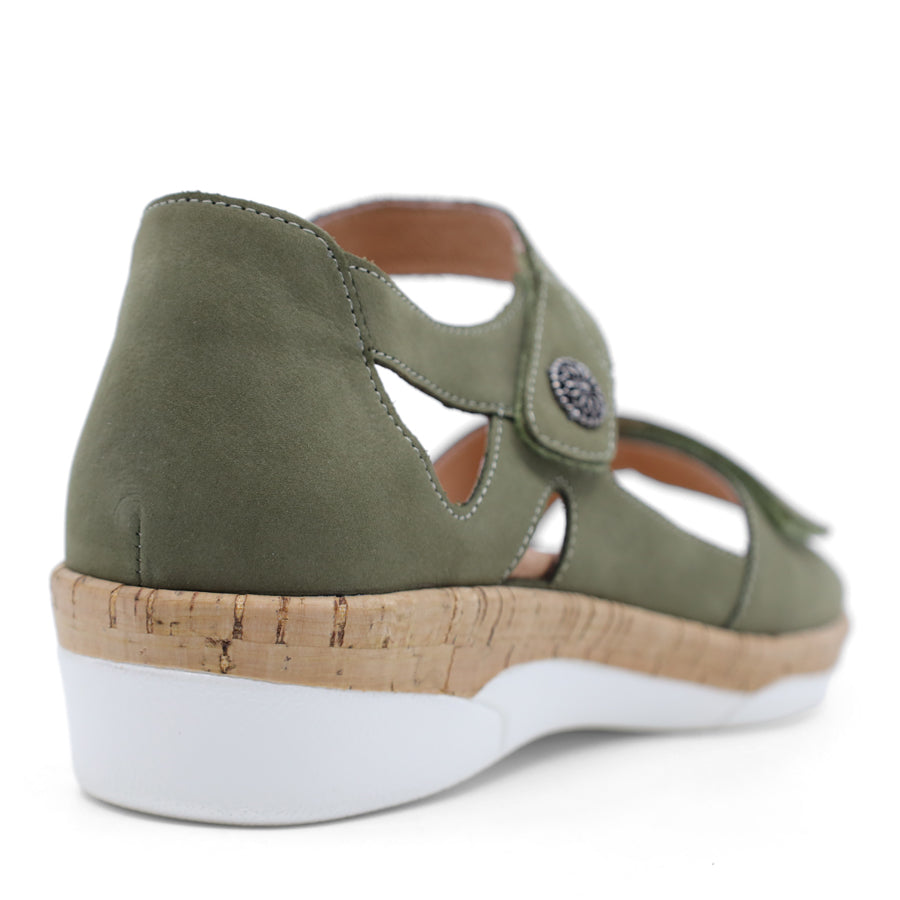 KHAKI GREEN VELCRO SANDAL