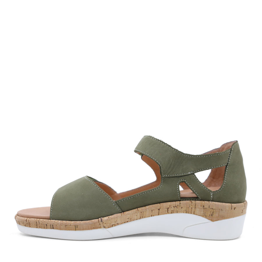 KHAKI GREEN VELCRO SANDAL