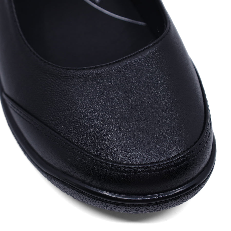 BLACK MARY JANE VELCRO FLAT