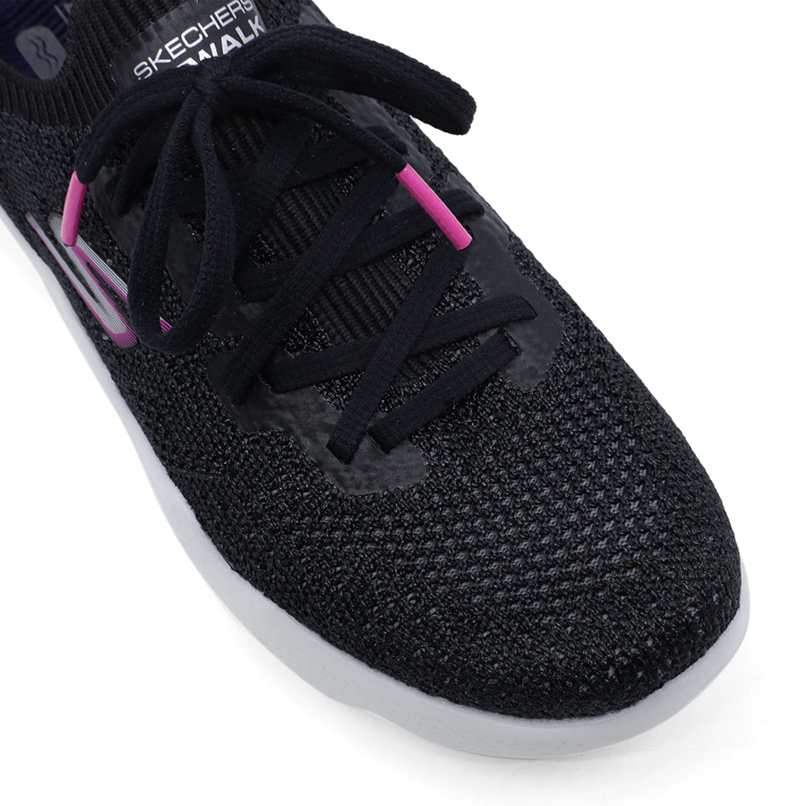 BLACK PINK LACE UP SLIP ON SNEAKER