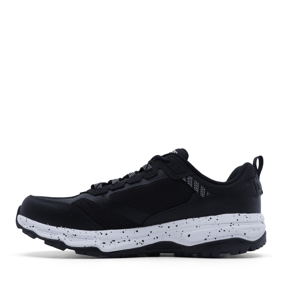 BLACK CHARCOAL WHITE SPECKLED SOLE LACE UP SNEAKER