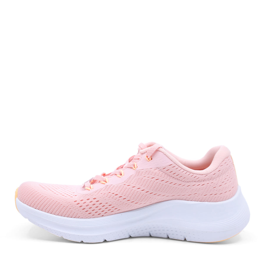 SKECHERS MESH PINK UPPER WHITE SOLE SNEAKER