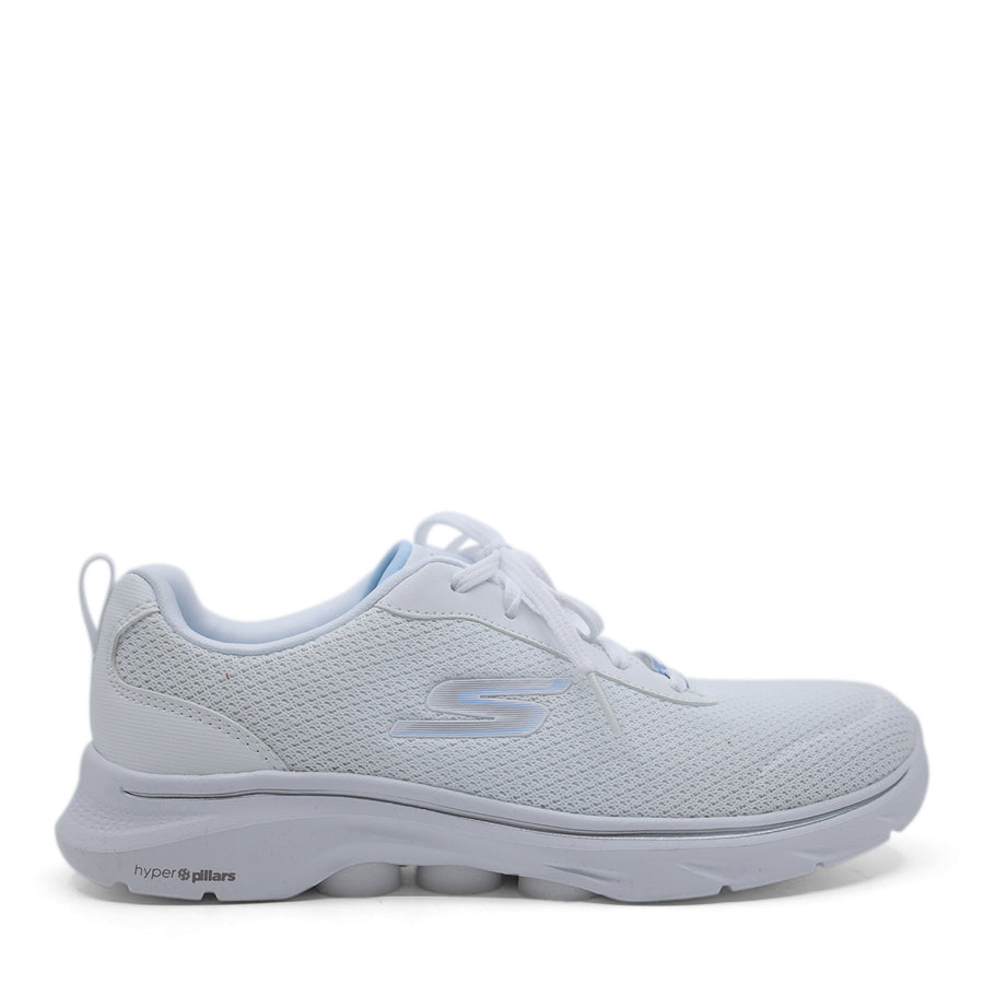 SKECHERS WHITE LACE UP SNEAKER