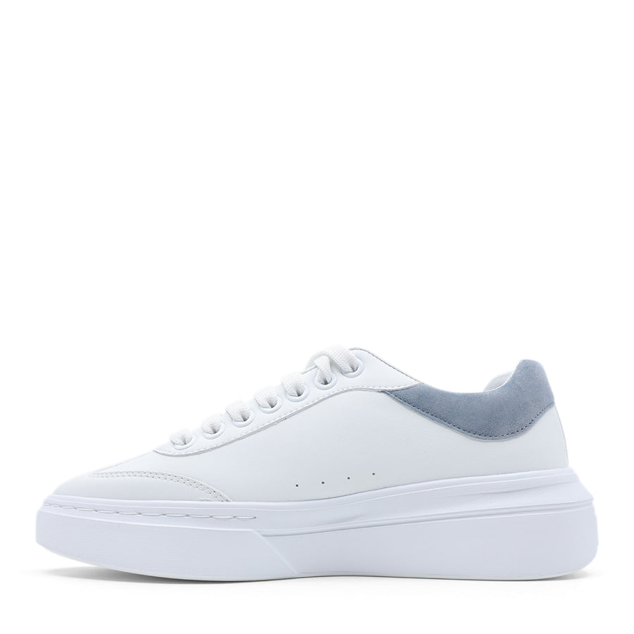 WHITE BLUE LACE UP SNEAKER