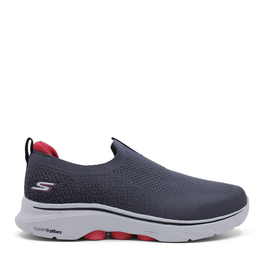 GREY RED SLIP ON SNEAKER