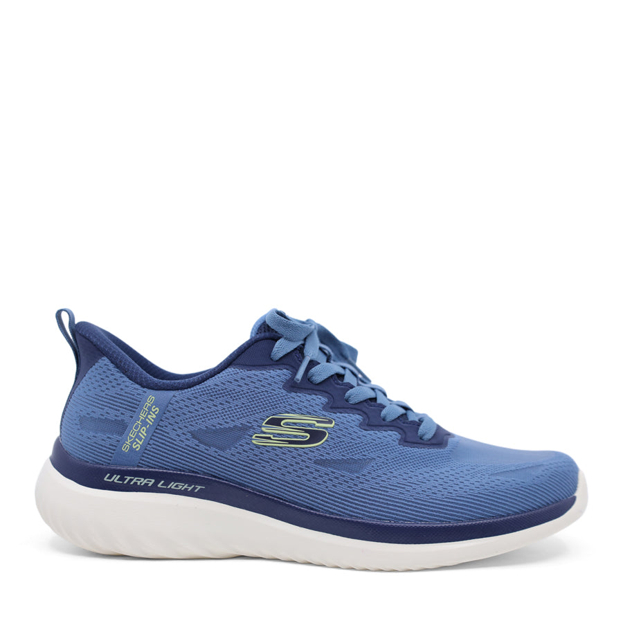 MENS SKECHERS BLUE LACE UP SNEAKER