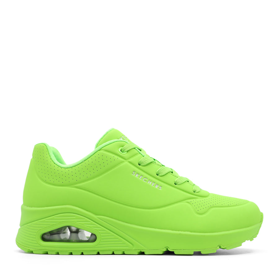 BRIGHT FLORESCENT GREEN LACE UP SNEAKER