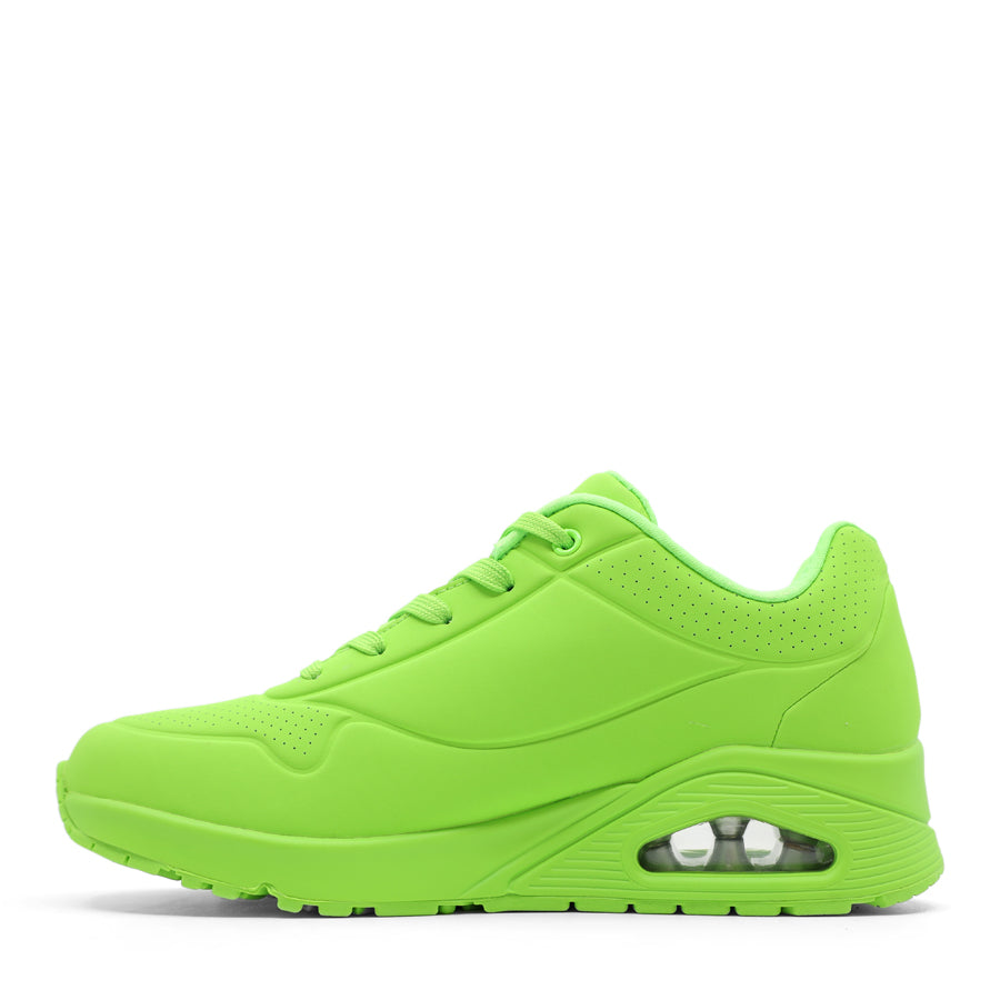 BRIGHT FLORESCENT GREEN LACE UP SNEAKER