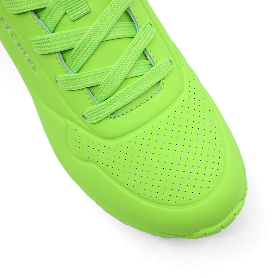 BRIGHT FLORESCENT GREEN LACE UP SNEAKER