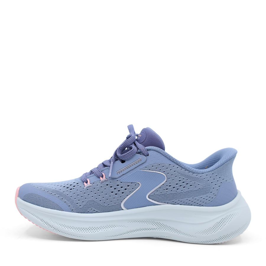 WOMENS SKECHERS SLATE BLUE LACE UP SNEAKER