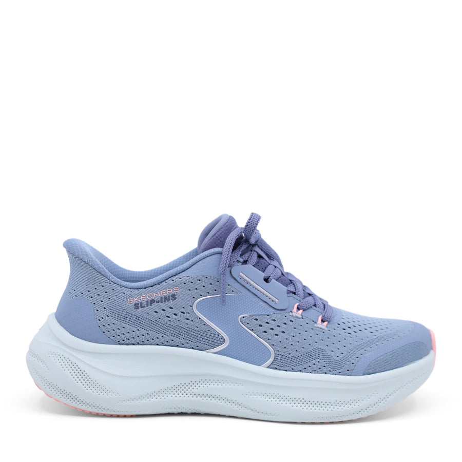 WOMENS SKECHERS SLATE BLUE LACE UP SNEAKER