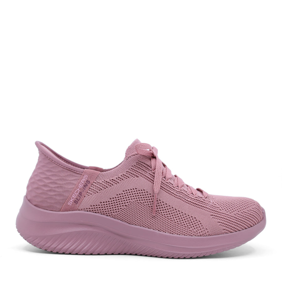 SKECHERS SLIP ON MAUVE PINK SNEAKER