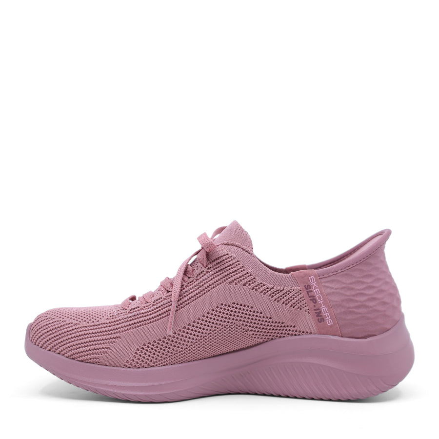 SKECHERS SLIP ON MAUVE PINK SNEAKER