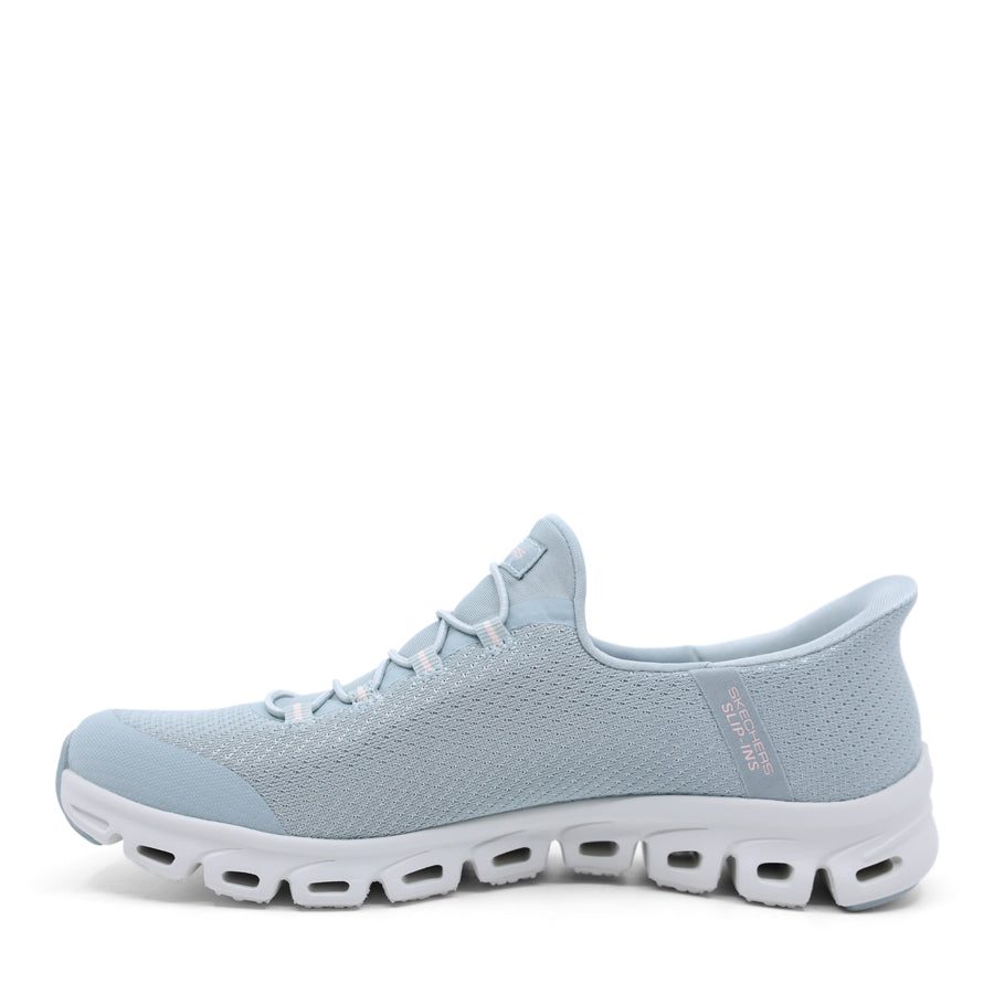 SKECHERS SAGE BLUE SLIP ON SNEAKER