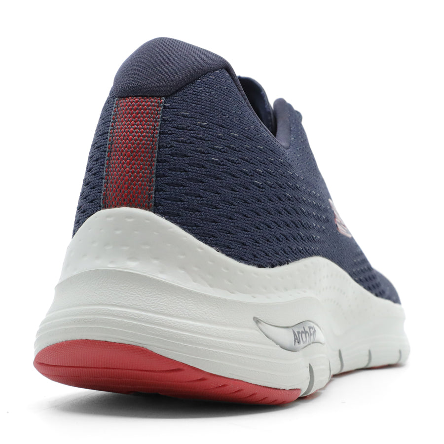 NAVY RED LACE UP SNEAKER